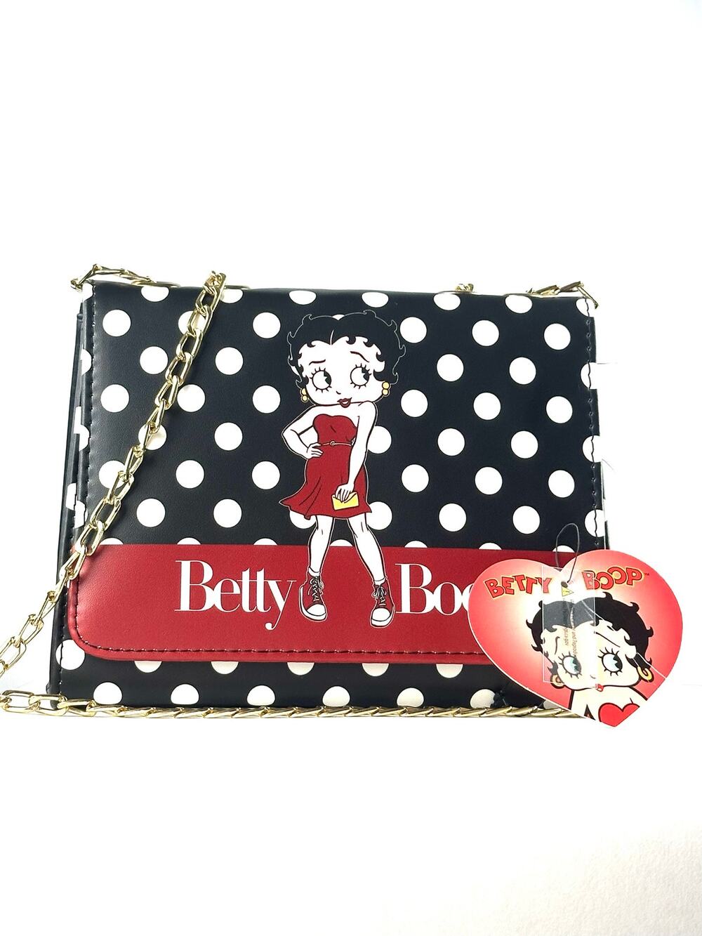 Betty Boop Polka Dot Chain Crossbody / Shoulder Bag